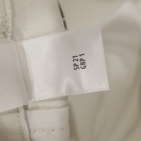 💕ST. JOHN💕 100% Leather Pants High Rise ~ Ecru White 12 NWOT - Picture 10 of 10